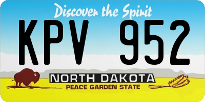 ND license plate KPV952