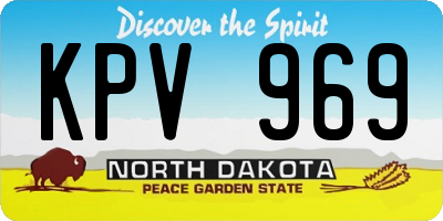 ND license plate KPV969