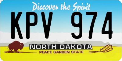 ND license plate KPV974