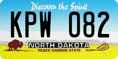 ND license plate KPW082