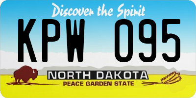 ND license plate KPW095