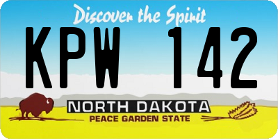 ND license plate KPW142