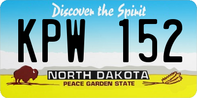 ND license plate KPW152