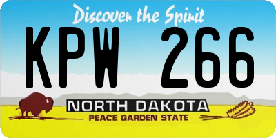 ND license plate KPW266