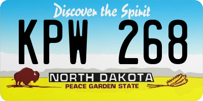 ND license plate KPW268