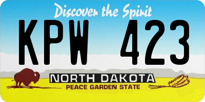 ND license plate KPW423