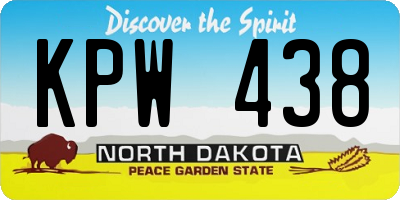 ND license plate KPW438
