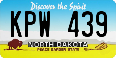 ND license plate KPW439