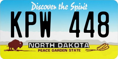ND license plate KPW448
