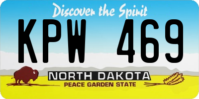 ND license plate KPW469