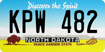 ND license plate KPW482