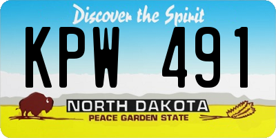 ND license plate KPW491