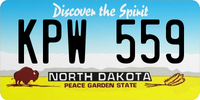 ND license plate KPW559
