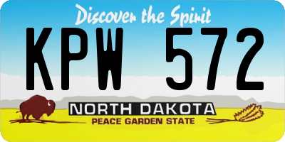 ND license plate KPW572