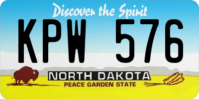 ND license plate KPW576
