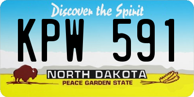 ND license plate KPW591
