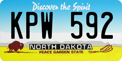 ND license plate KPW592