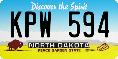 ND license plate KPW594