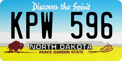 ND license plate KPW596