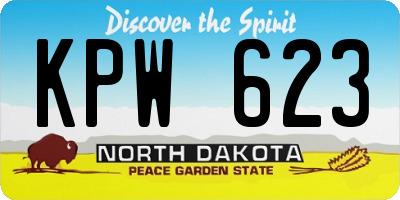 ND license plate KPW623