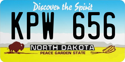ND license plate KPW656