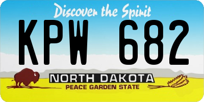 ND license plate KPW682