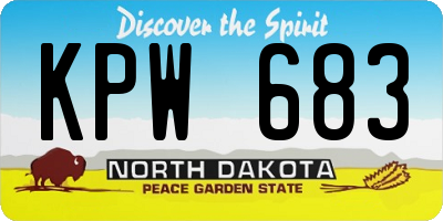 ND license plate KPW683