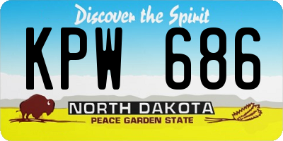 ND license plate KPW686