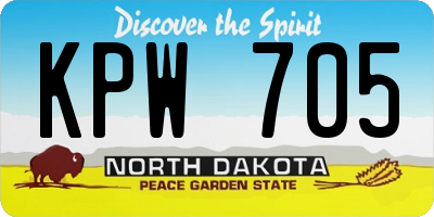 ND license plate KPW705