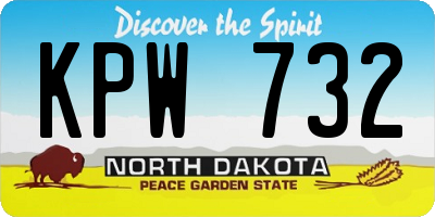 ND license plate KPW732