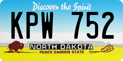 ND license plate KPW752