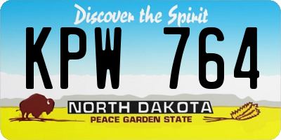 ND license plate KPW764