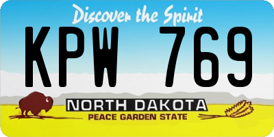 ND license plate KPW769