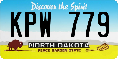 ND license plate KPW779