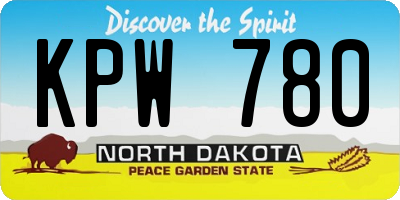 ND license plate KPW780