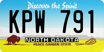 ND license plate KPW791