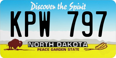 ND license plate KPW797