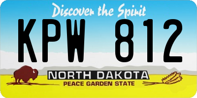 ND license plate KPW812