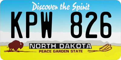 ND license plate KPW826