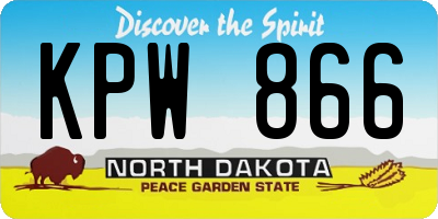 ND license plate KPW866