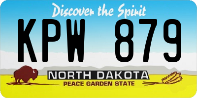 ND license plate KPW879