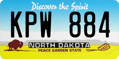 ND license plate KPW884