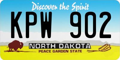 ND license plate KPW902