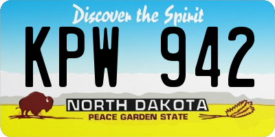 ND license plate KPW942