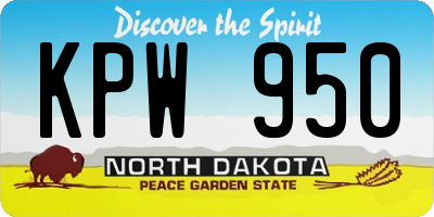 ND license plate KPW950
