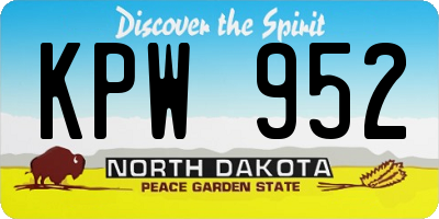 ND license plate KPW952