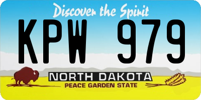 ND license plate KPW979