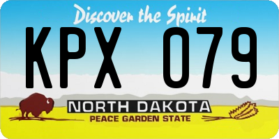 ND license plate KPX079