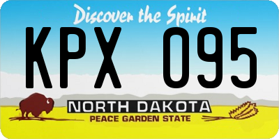 ND license plate KPX095