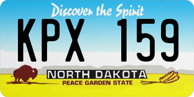 ND license plate KPX159